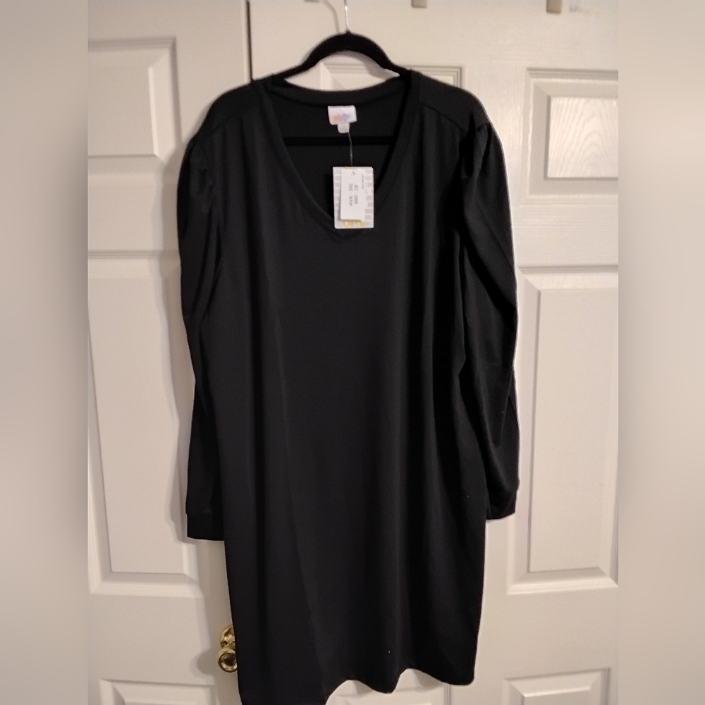 LuLaRoe Ava Black Long Sleeve Dress NWT